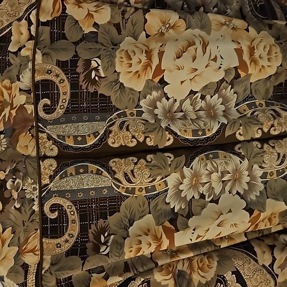 VTG HOWARD WOLF 1980s Designer Brown Floral Plaid Bomber Jacket - Picture 8 of 10